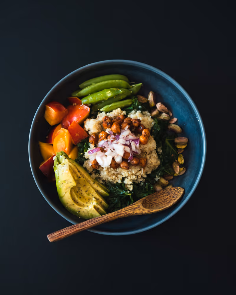 Fresh raw ingredients prepared for a dog's meal
